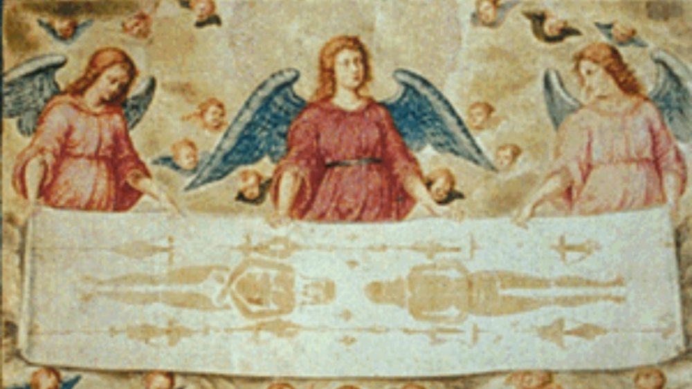 Obraz Giovanniego Battisty della Rovere (1575-1640), eksponowany obecnie w Galleria Sabauda w Turynie. Przedstawia, w jaki sposób całun owija ciało Jezusa