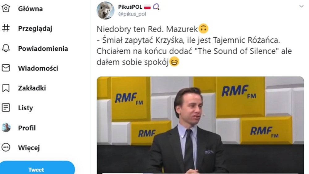 Krzysztof Bodak w programie RMF FM u red. Roberta Mazurka