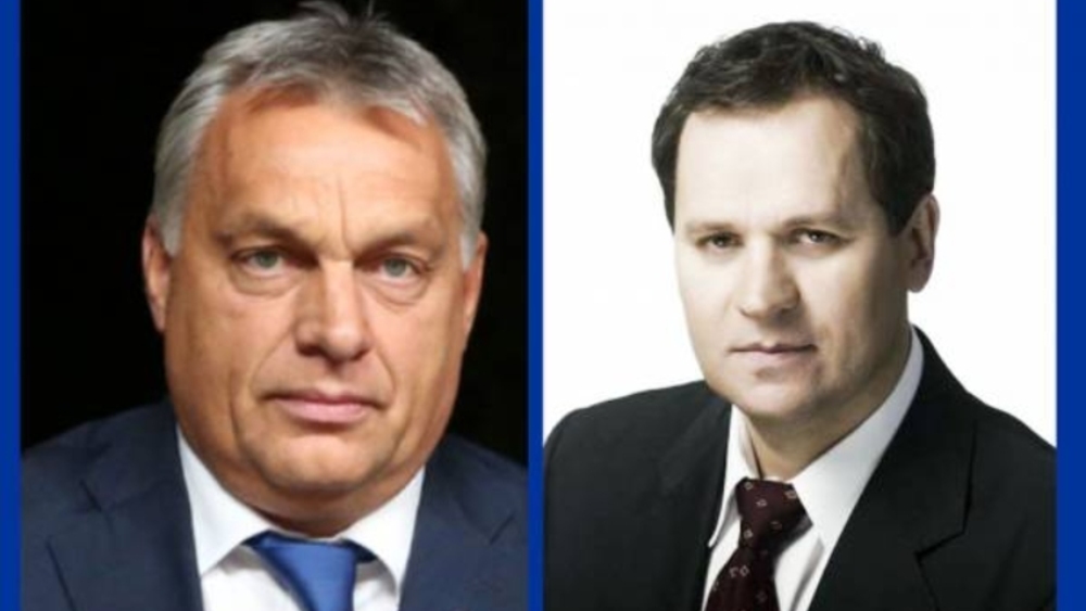 Węgierski premier Viktor Orban i Waldemar Tomaszewski przewodniczący Akcji Wyborczej Polaków na Litwie – Związku Chrześcijańskich Rodzin