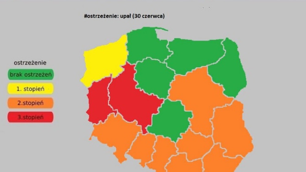 Rządowe Centrum Bezpieczeństwa, alerty pogodowe. 30.06.2019