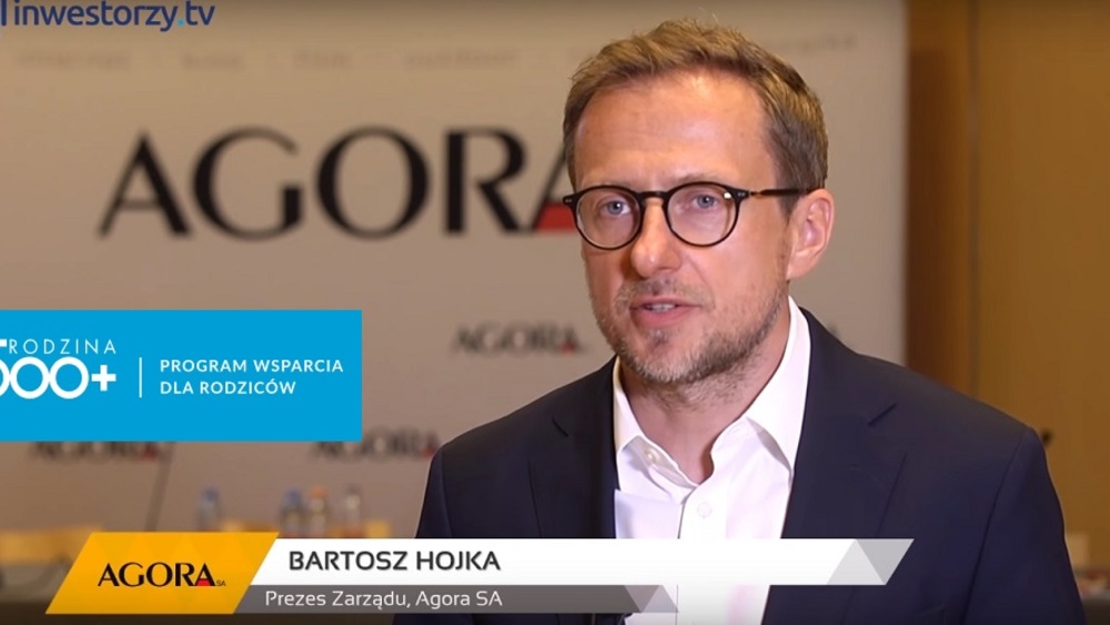 Bartosz Hojka, Prezes Zarządu Agora S.A.