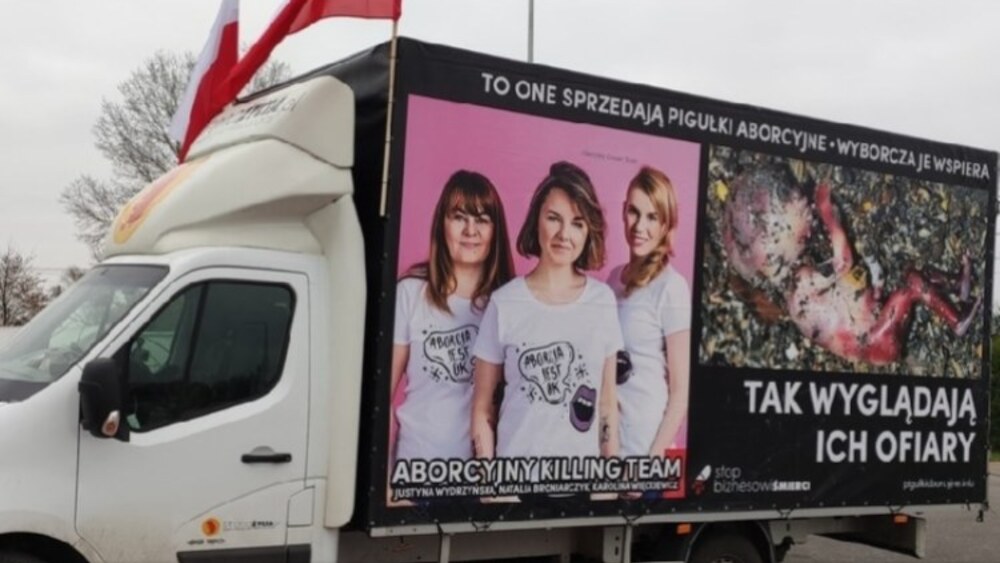 Furgonetka z kampanii "Stop biznesowi śmierci"