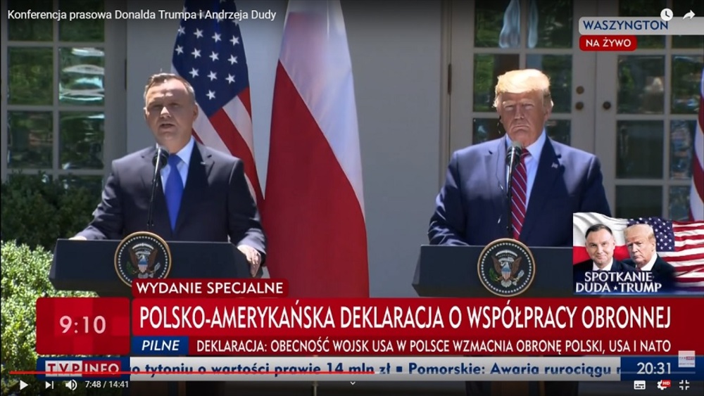 Konferencja prasowa Prezydentów Donalda Trumpa i Andrzeja Dudy, W