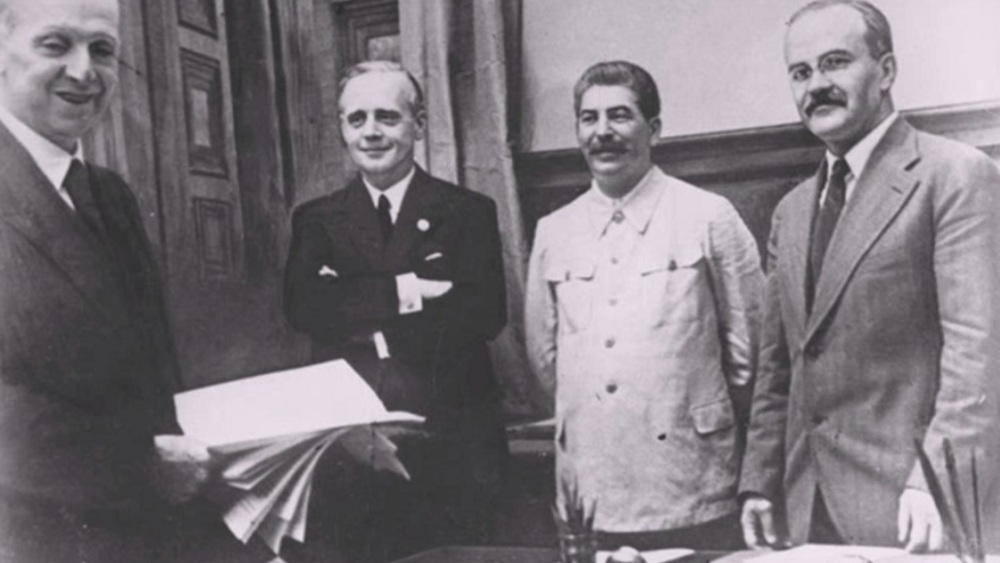 Podpisanie paktu Ribbentrop-Mołotow