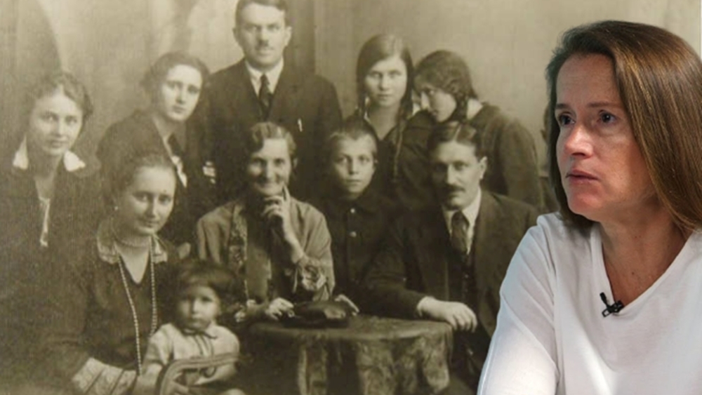 Monika Jaruzelska, w tle rodzina Przedpełskich