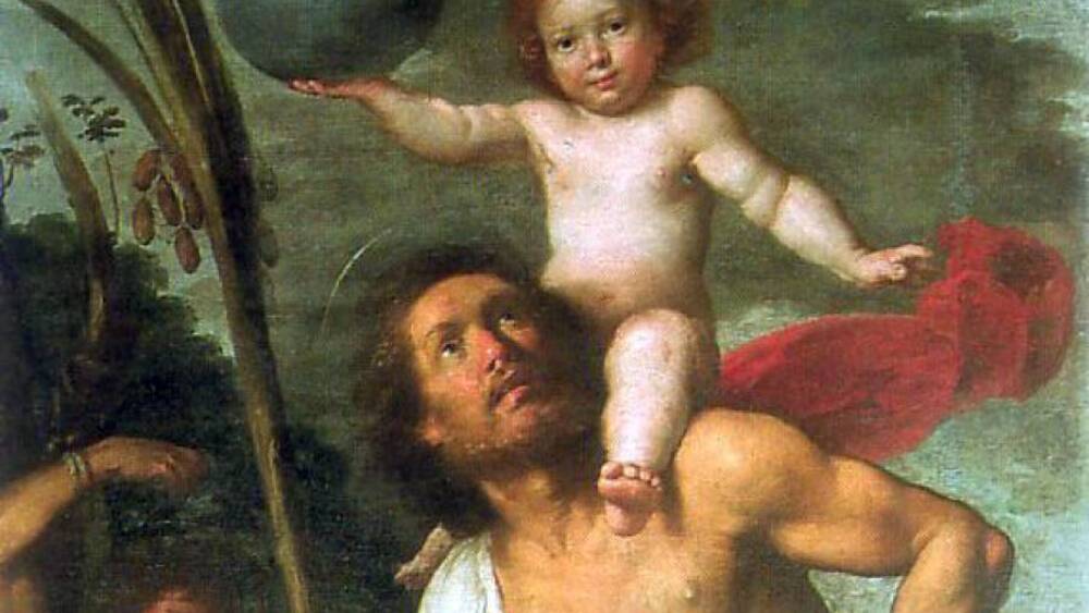 Święty Krzysztof pędzla Bernardo Strozzi
