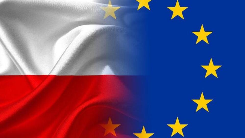 Flaga Polski i Unii Europejskiej