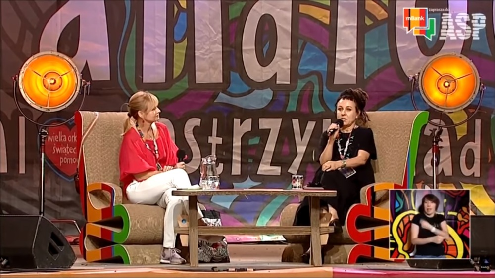 Olga Tokarczuk u Owsiaka