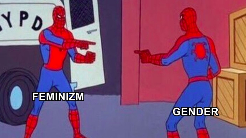 Popularny mem z animowanego "Spidermana"