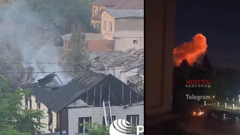 Biełgorod, Rosja - po serii wybuchów w niedzielę 3.072022 rano.