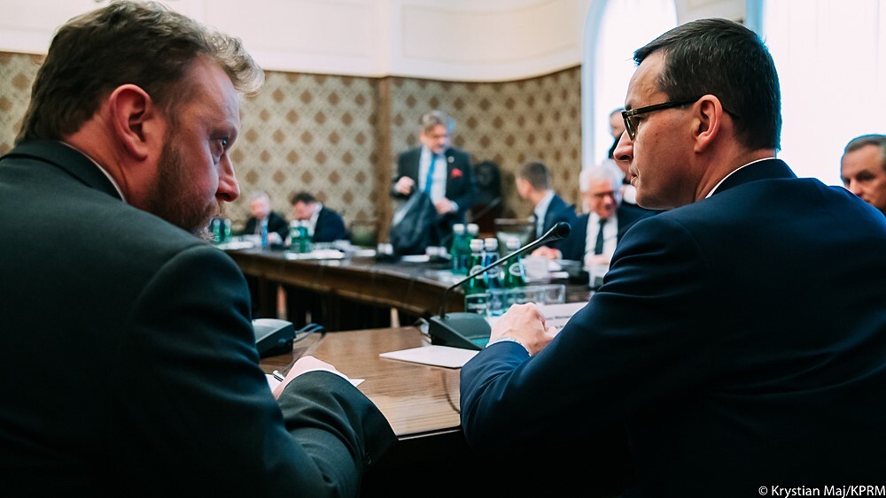 Łukasz Szumowski i Mateusz Morawiecki