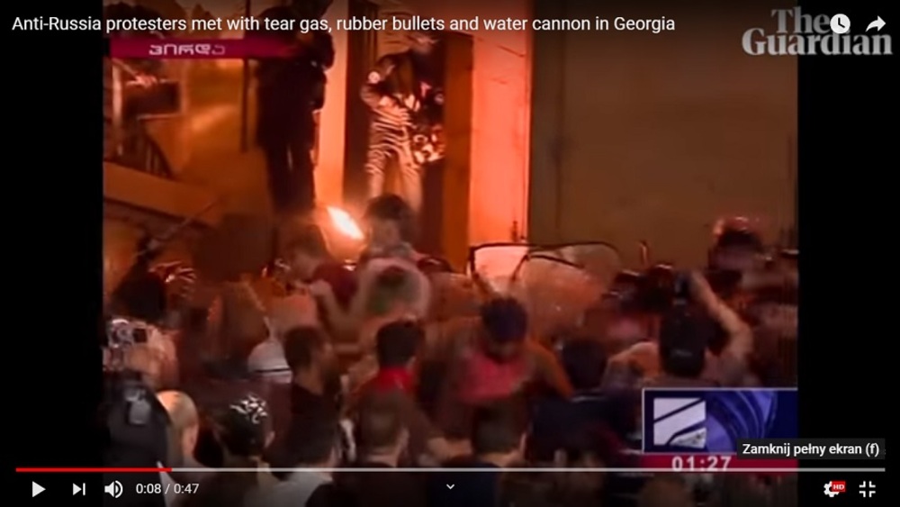 Protesty przed gruzińskim parlamentem, 20.06.2019