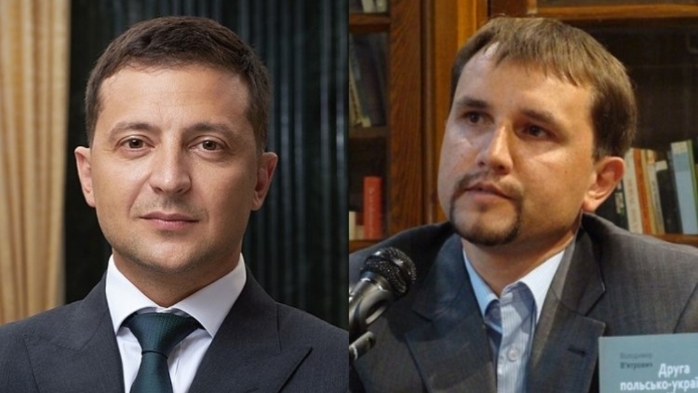 Wołodymyr Zełeński i Wlodzimierz Wiatrowycz