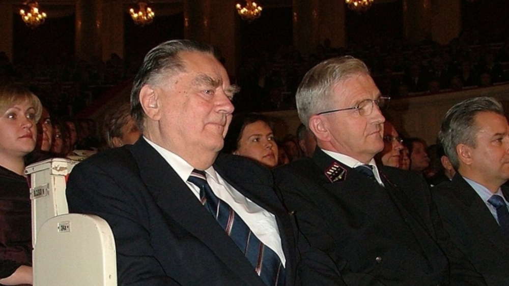 Jan Olszewski podczas Centralnych Obchodów Święta Kolejarza w 2007 roku