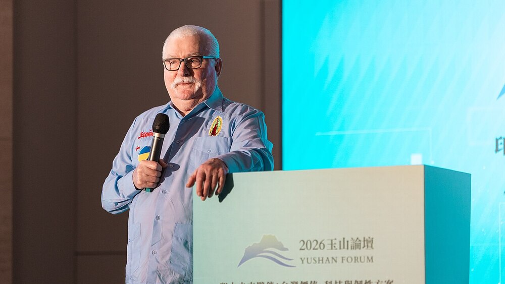 Lech Wałęsa podczas Forum Yushan