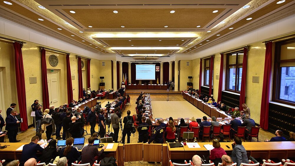 Sesja Rady m.st. Warszawy w Sali Warszawskiej w Pałacu Kultury i Nauki