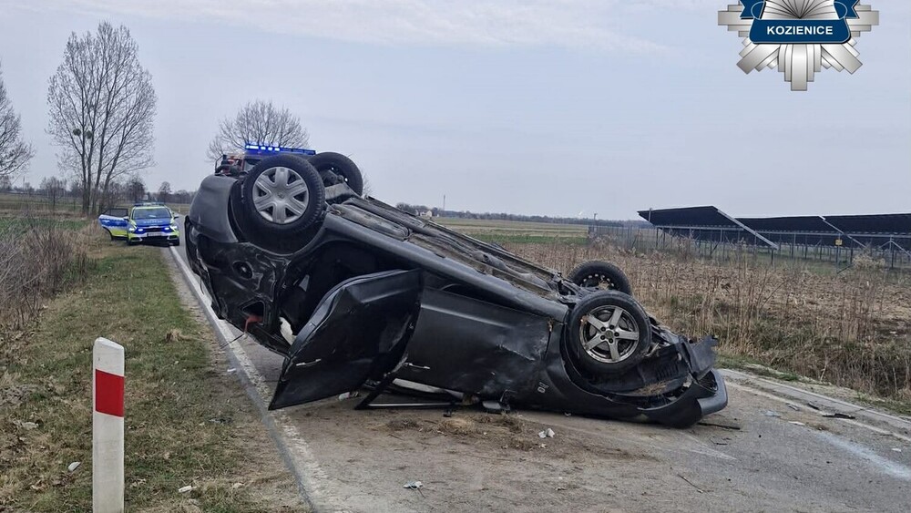 wypadek pomiędzy miejscowościami Gniewoszów, a Sarnów