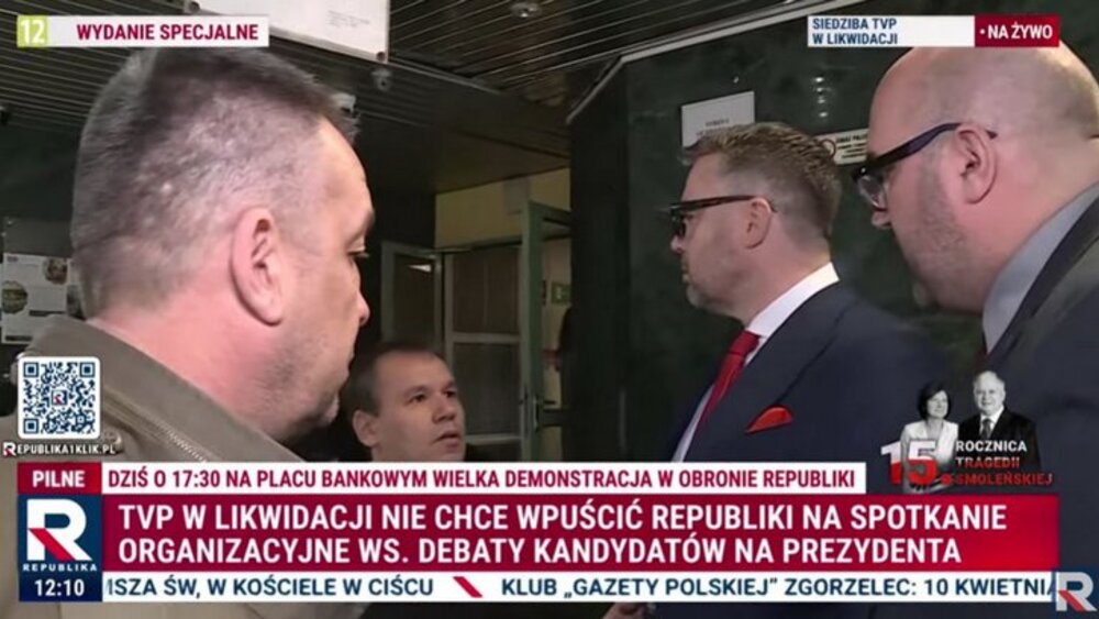 Skan z relacji TV Republika.