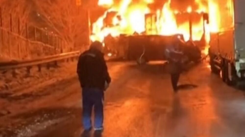 Karambol na japońskiej autostradzie