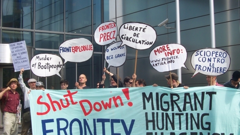 Demonstracja przeciwko agencji Frontex. Warszawa