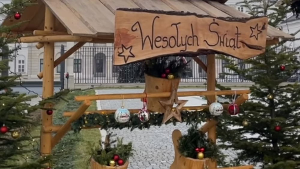 szopka przed Pałacem Prezydenckim