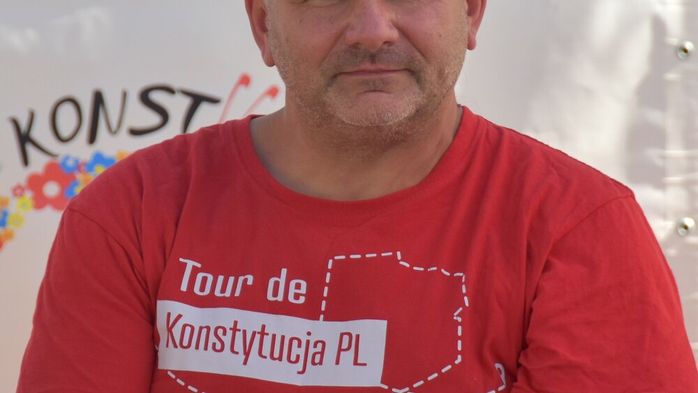 Waldemar Żurek podczas akcji Tour de KonstytucjaPL w Sanoku (2023)