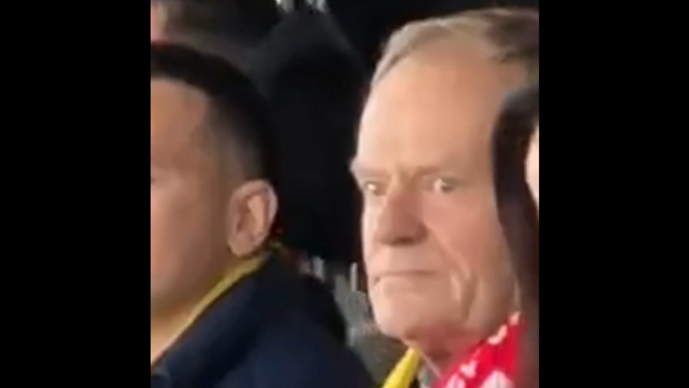 Tusk na meczu
