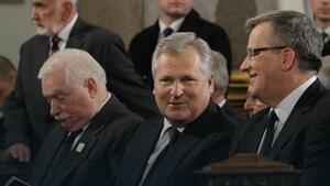Trzech tenorów Wałęsa, Kwaśniewski i Komorowski broni Europy przed Kaczyńskim