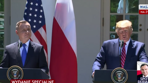 Wspólne spotkanie prezydentów Trumpa i Dudy
