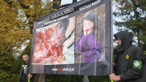 Antyaborcyjna demonstracja przed sejmem