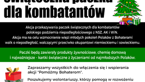 Ogólnopolska akcja „Pomóżmy Bohaterom" – Świąteczna paczka dla Kombatantów