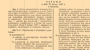 Jak komuniści amnestią wykończyli podziemie zbrojne