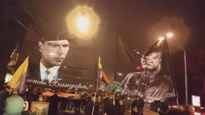 Antysemickie hasła na marszu ku czci Bandery w Kijowie! Wyborcza milczy