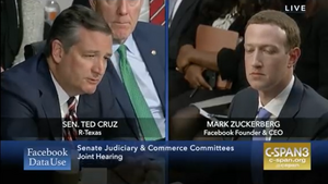 Senator Ted Cruz zgrillował Marka Zuckerberga