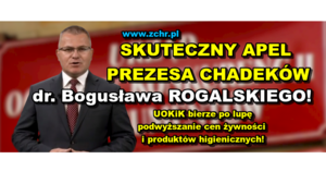 Apel dr. Bogusława Rogalskiego skuteczny! UOKiK bierze po lupę podwyższanie cen żywności i produktów higienicznych