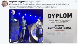 Gryglas dumny z patriotycznego syna a internauci przestrzegają, żeby uważał na Petru