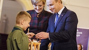 Prezydent odebrał od harcerzy Betlejemskie Światło Pokoju
