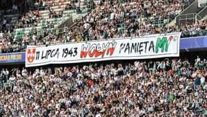 Kibice Legii uczcili ofiary ludobójstwa na Wołyniu