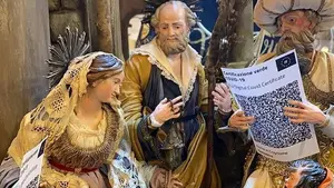 Ale SZOPKA! W Neapolu Trzej Królowie w szopce trzymają paszport COVID! 