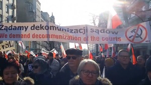 Wideo relacja. Zobacz jak wyglądała demonstracja poparcia dla reformy sądownictwa