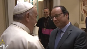 Spotkanie Papieża Franciszka z Prezydentem Francji