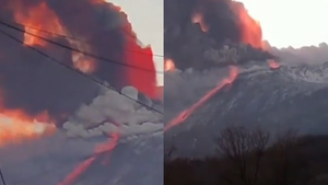 Etna wybuchła! Zebrał się sztab kryzysowy. "Z krateru wypływają ogromne ilości lawy" (WIDEO)