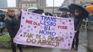 Sodomici domagali się aborcji na czarnym proteście. Teraz wiemy po co im in vitro - by mieli kogo wyskrobywać