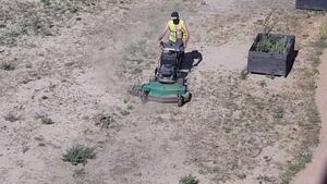 Warszawa: na Pradze koszono piasek zamiast trawy