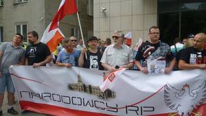 Demonstracja antyKOD - wyjątkowo nieliczna