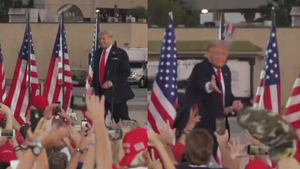 HIT! Trump wznowił kampanię! RZUCAŁ w tłum MASECZKAMI! "Mówią, że teraz jestem odporny" (WIDEO)