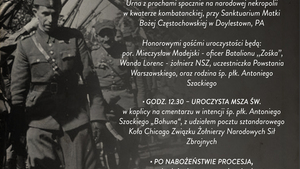 Uroczyste przeniesienie urny z prochami płk. Antoniego Szackiego "Bohuna" - legendarnego dowódcy Brygady Świętokrzyskiej NSZ