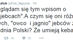 Żyd Najsztub wyzywa polskich górali od - "owco i jagnio jebców z poldudnia Polski"
