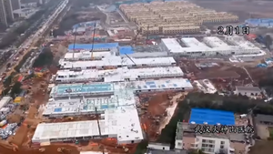 Chińczycy wybudowali w Wuhan szpital w 8 dni