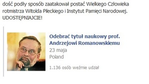 Syn prof. Romanowskiego broni ojca i szkaluje IPN!